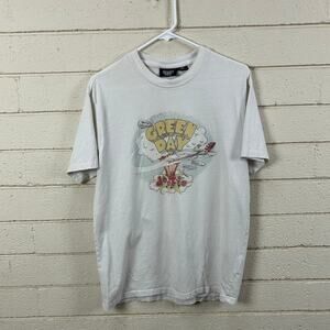 Green Day White Band Tee size S